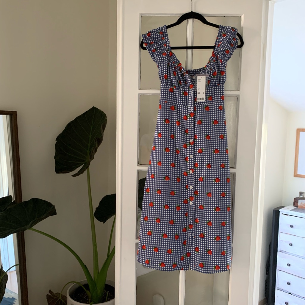 Urban Outfitters Printed Gingham Dress